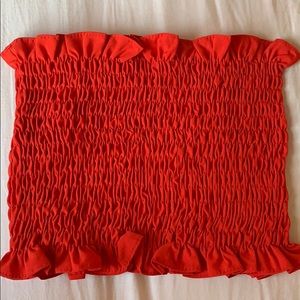 red stretch tube top